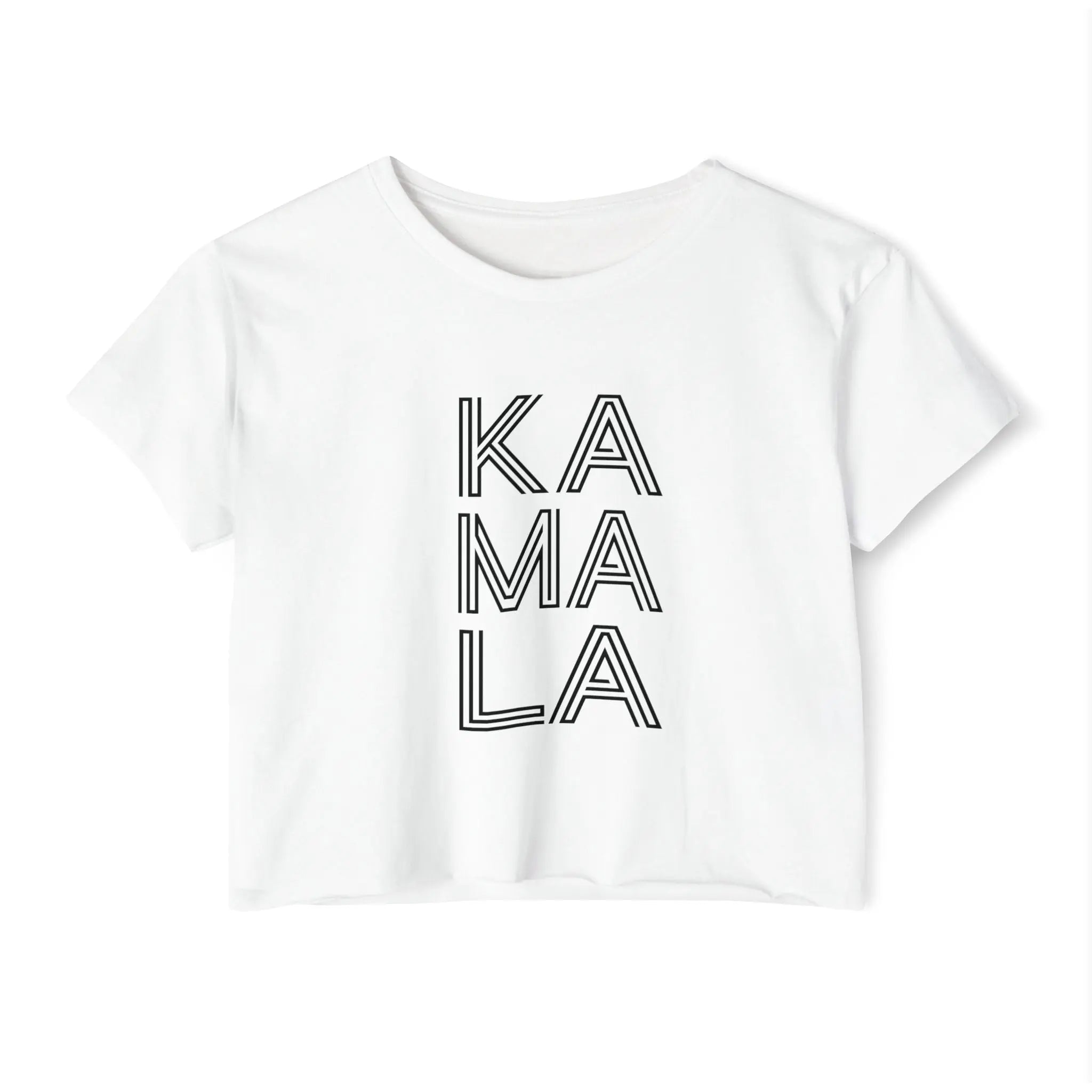 Kamala Black and White Crop Top The Vote Shop