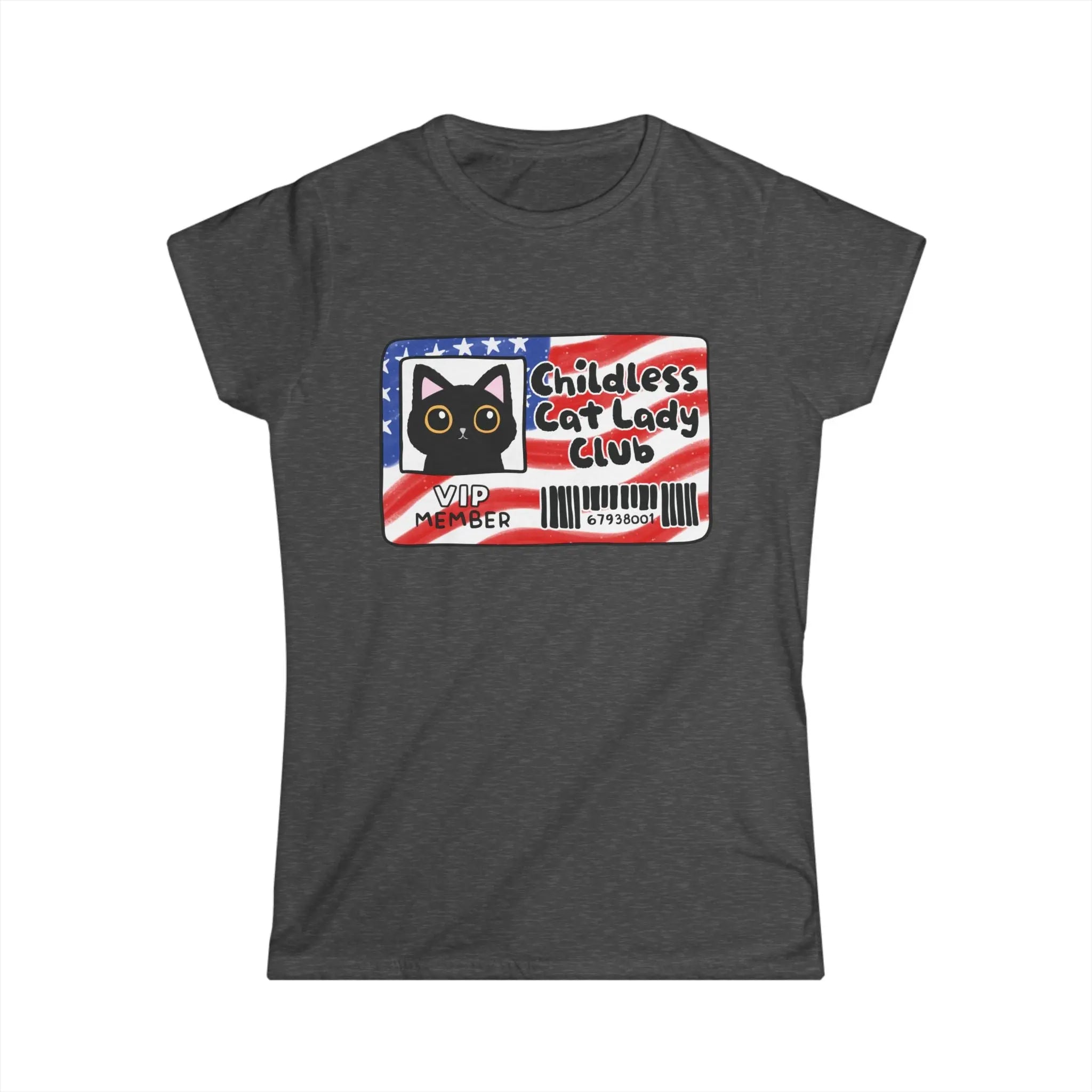 Childless Cat Lady Club Fitted T-Shirt The Vote Shop