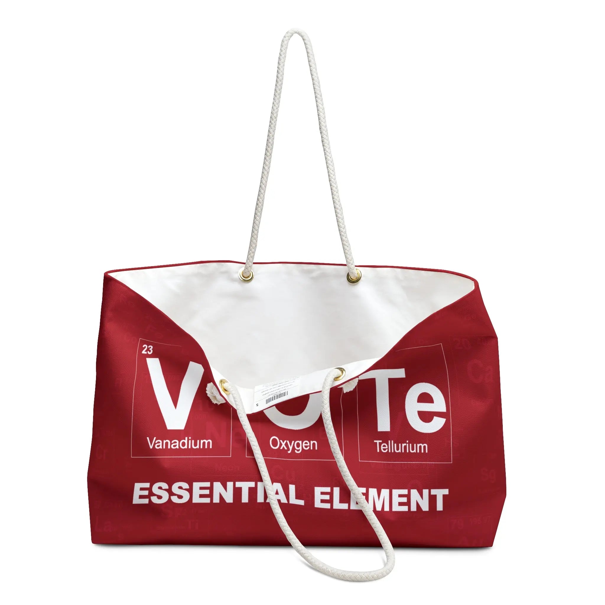 Vote: Essential Element Red Weekender Bag Printify