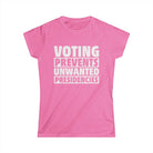 Voting Prevents Unwanted Presidencies Fitted T-Shirt Printify