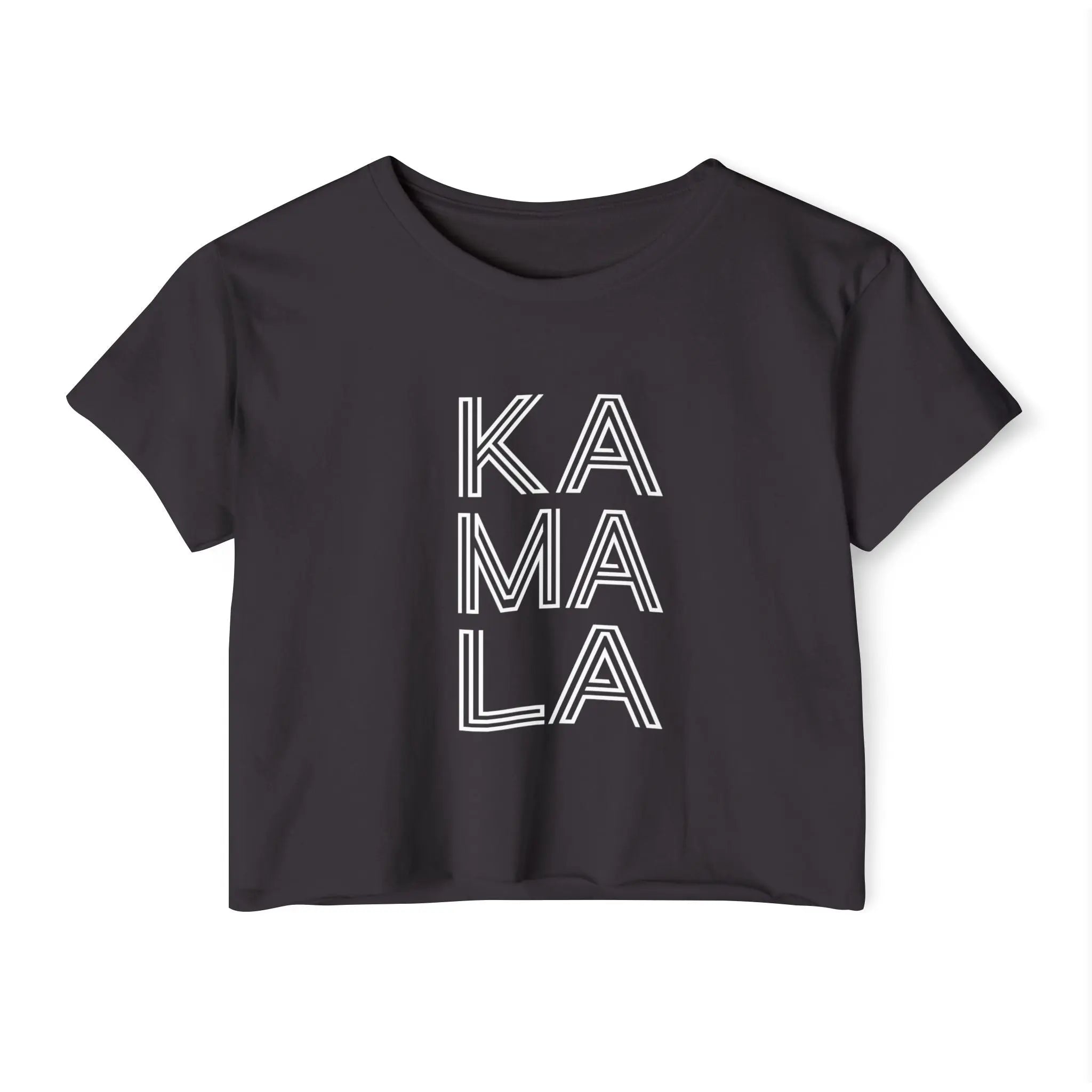 Kamala Black and White Crop Top The Vote Shop