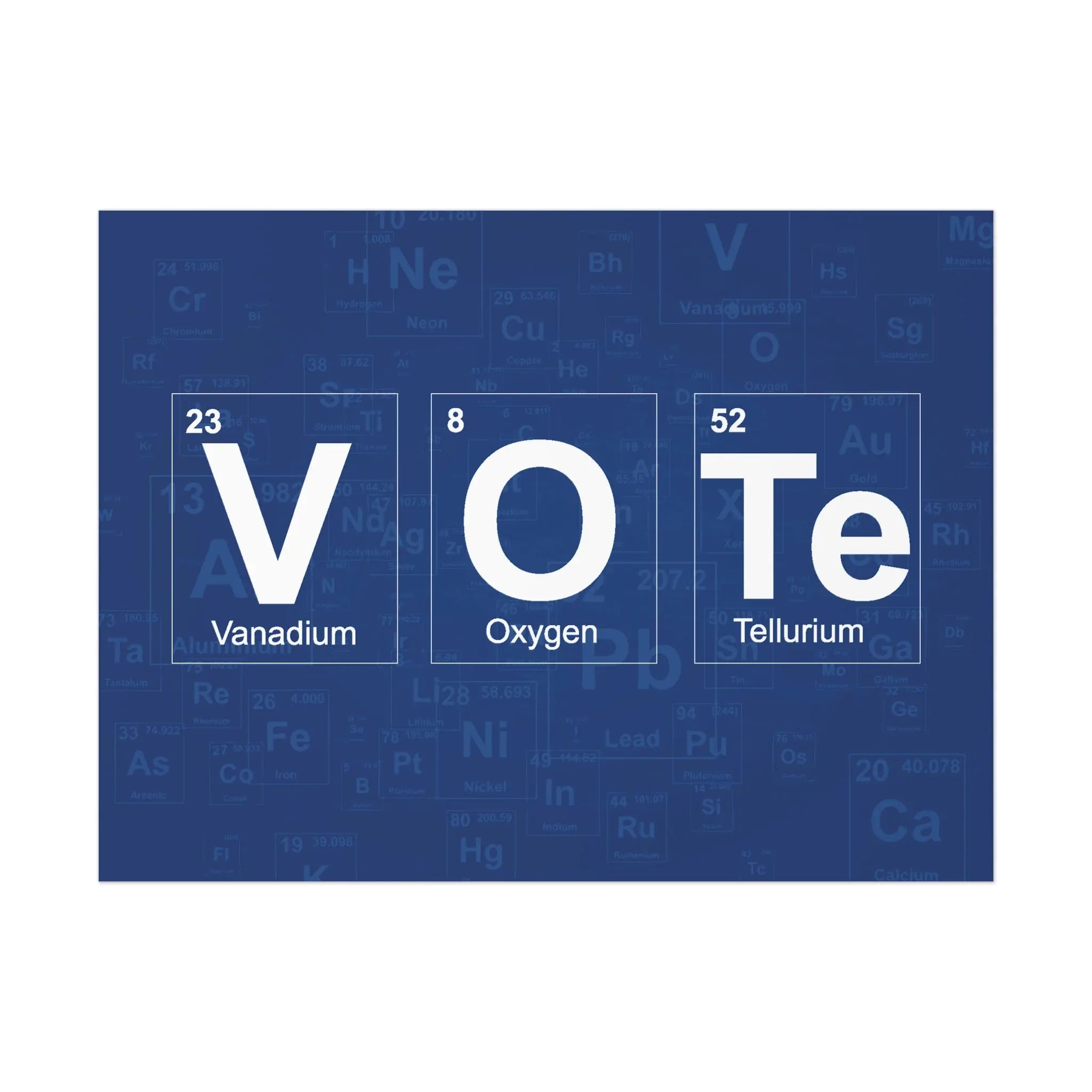 Vote: Essential Element Blue Poster Printify