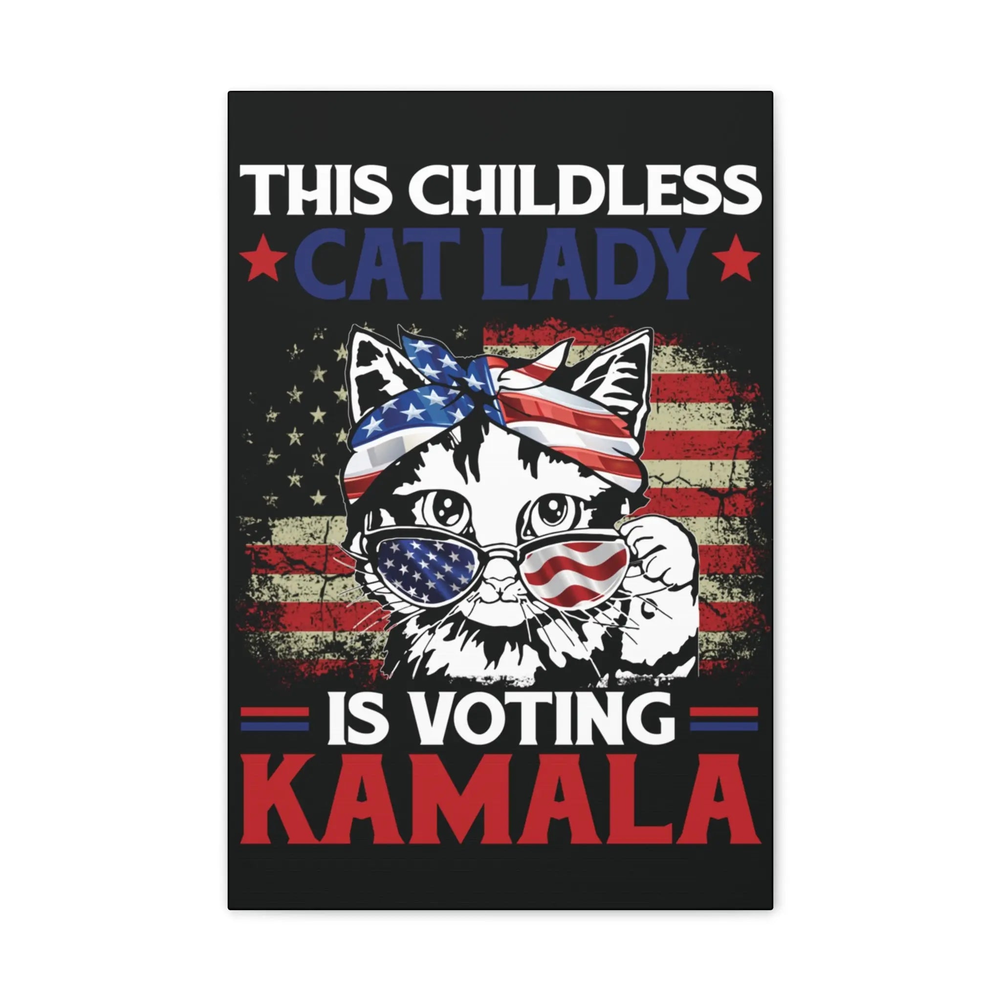 Childless Cat Lady is Voting Kamala Wall Art The Vote Shop