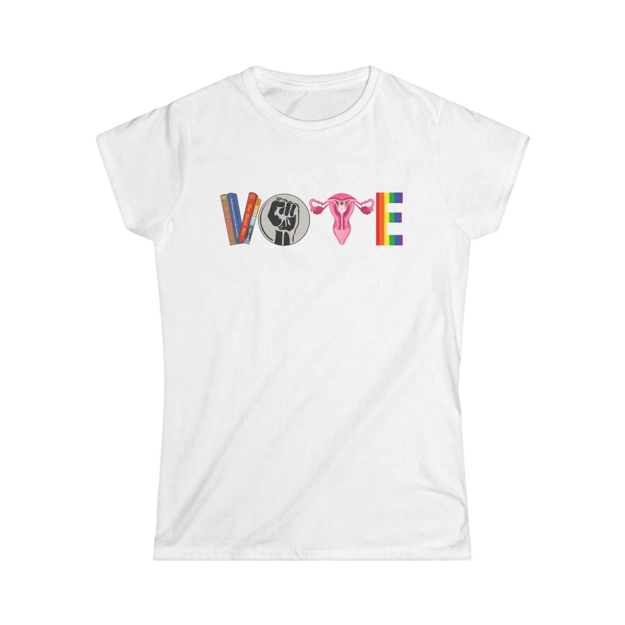 Vote Freedom + Power Fitted T-Shirt The Vote Shop