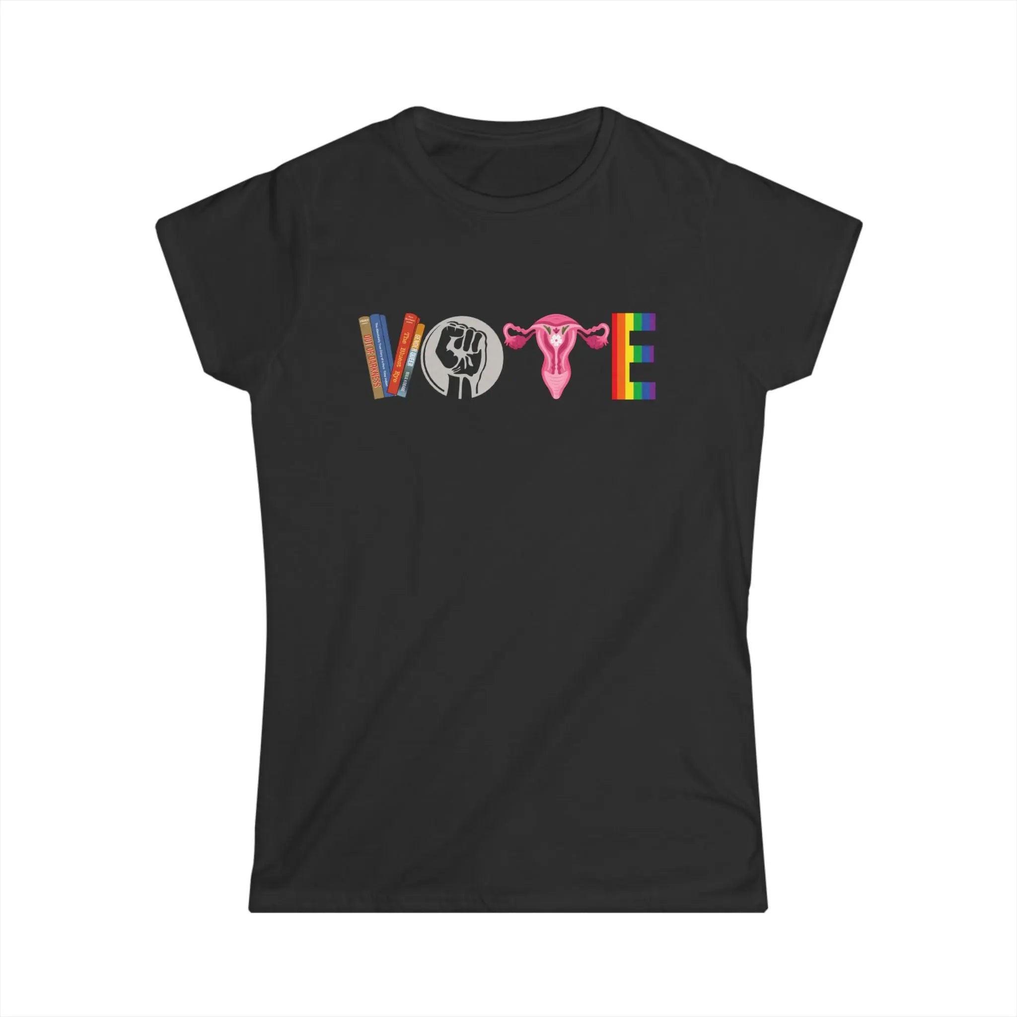 Vote Freedom + Power Fitted T-Shirt The Vote Shop